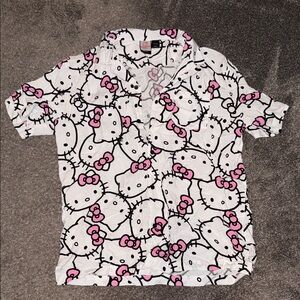 Hello Kitty White and Pink Mens Shirt